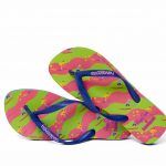 Havaianas in roze-limegroen voor samenwerking Happy Socks