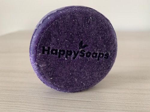 Shampoo bar Purple Rain HappySoaps ook geschikt voor geblondeerd haar (als zilvershampoo)